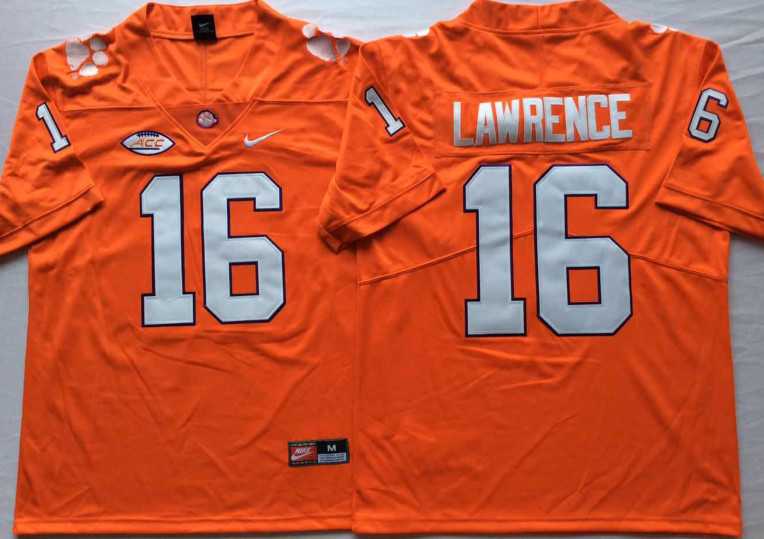Clemson Tigers 16 Trevor Lawrence Orange Nike College Football Jersey,We sell and wholesale Clemson Tigers 16 Trevor Lawrence Orange Nike College Football Jersey on line form chian!